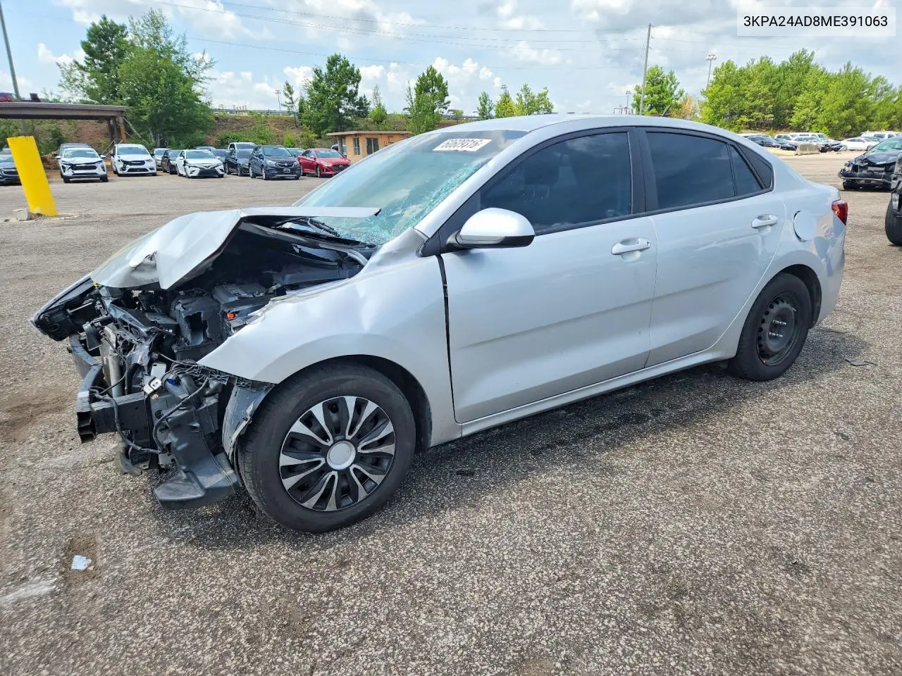 2021 Kia Rio S VIN: 3KPA24AD8ME391063 Lot: 60609316