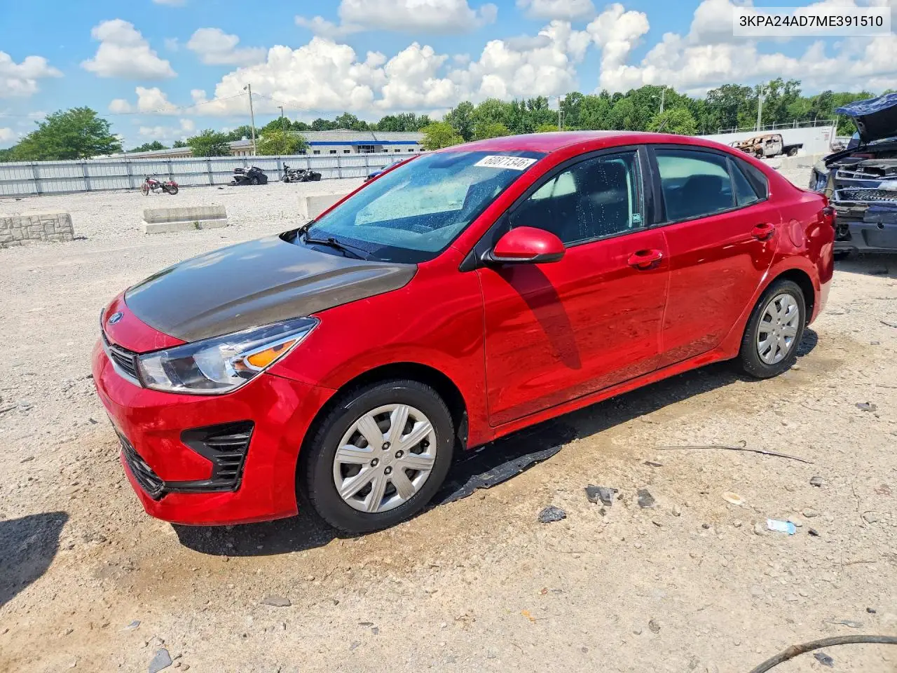 2021 Kia Rio S VIN: 3KPA24AD7ME391510 Lot: 60871346