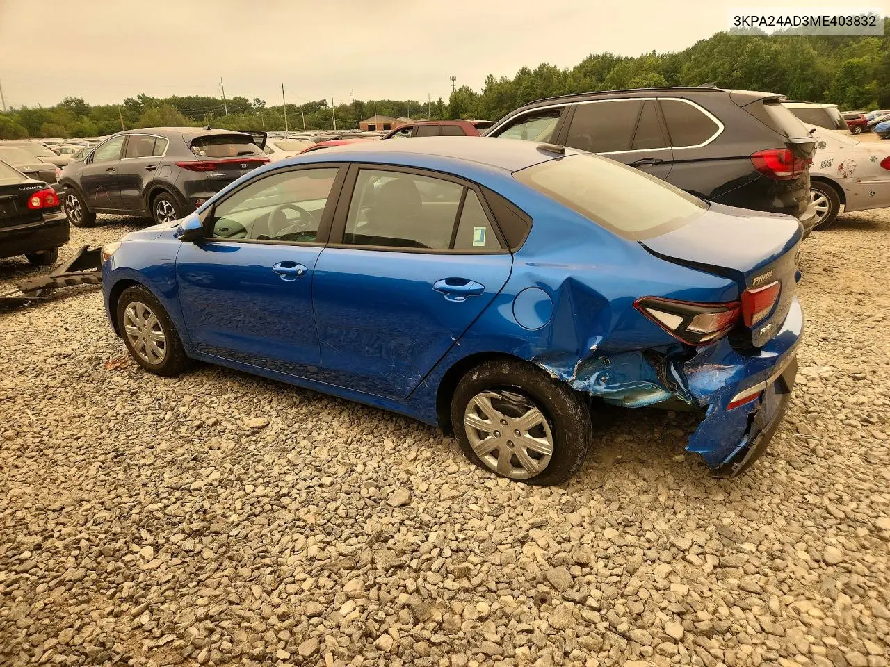 2021 Kia Rio S VIN: 3KPA24AD3ME403832 Lot: 60922906