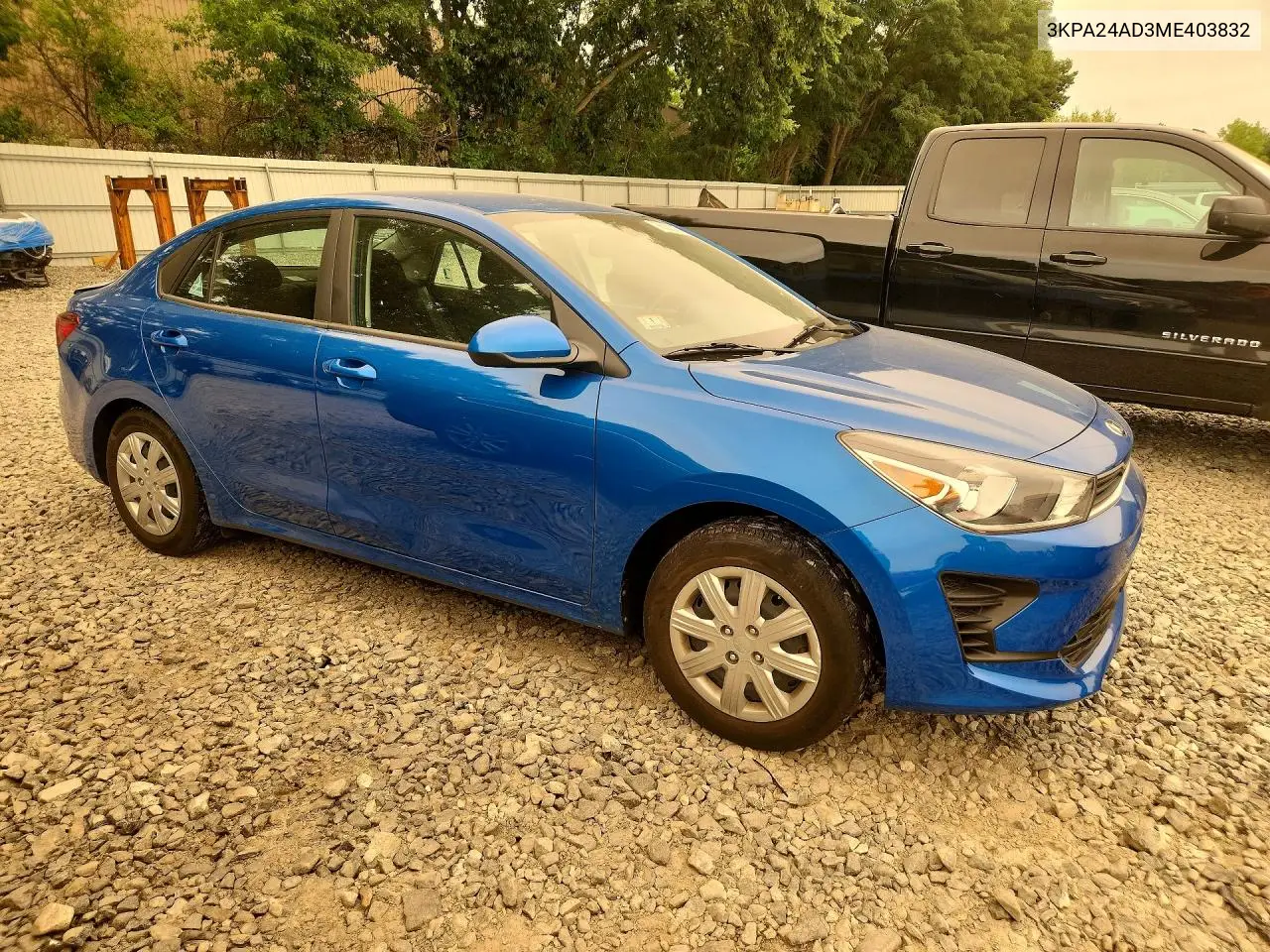 2021 Kia Rio S VIN: 3KPA24AD3ME403832 Lot: 60922906