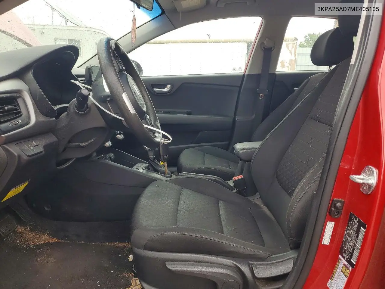 2021 Kia Rio S VIN: 3KPA25AD7ME405105 Lot: 60978296