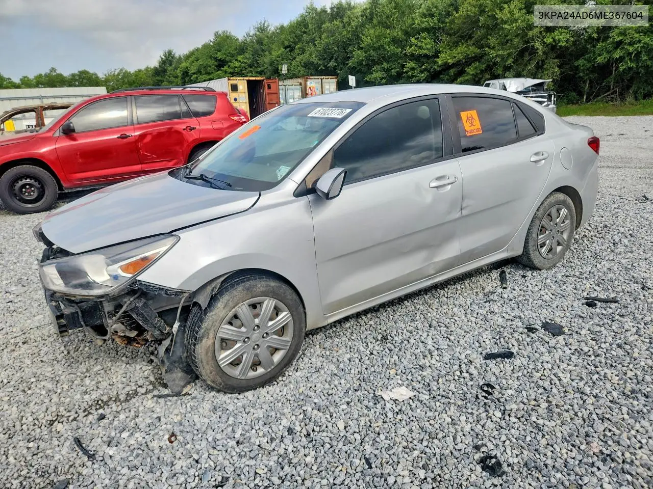 2021 Kia Rio S VIN: 3KPA24AD6ME367604 Lot: 61023776
