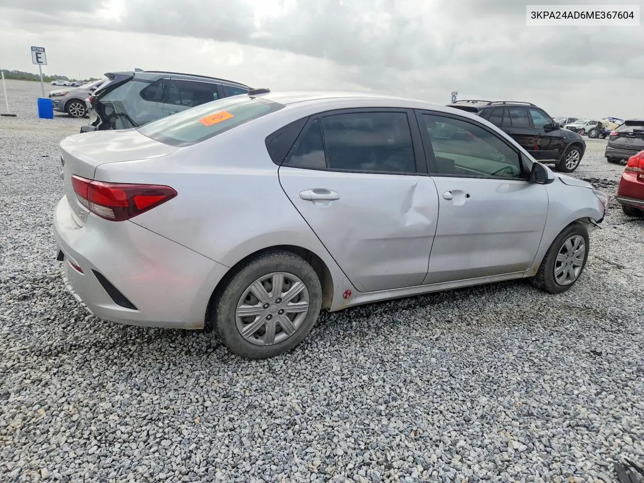 2021 Kia Rio S VIN: 3KPA24AD6ME367604 Lot: 61023776