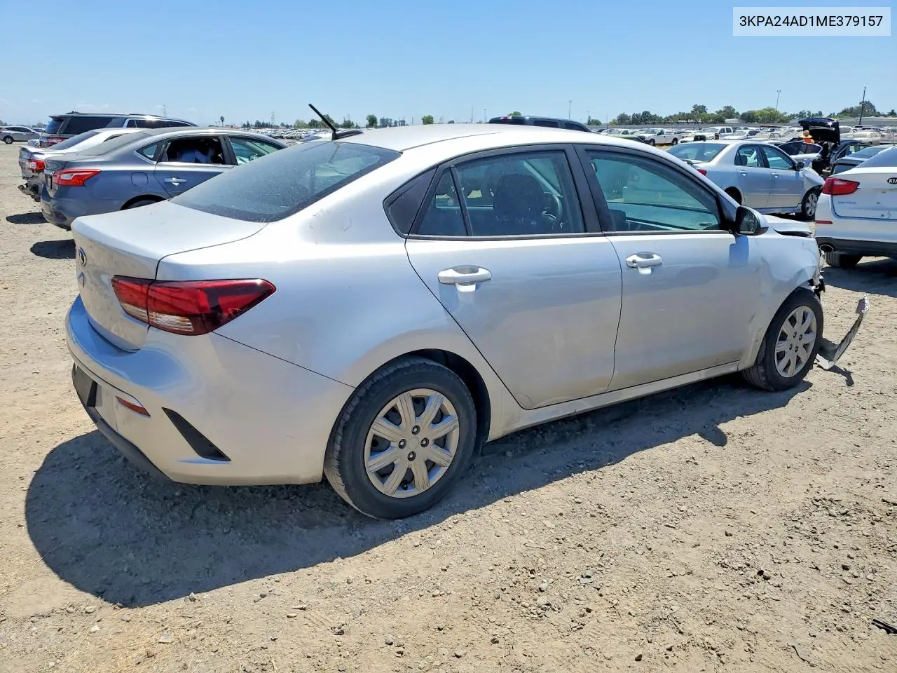 2021 Kia Rio Lx VIN: 3KPA24AD1ME379157 Lot: 61027536