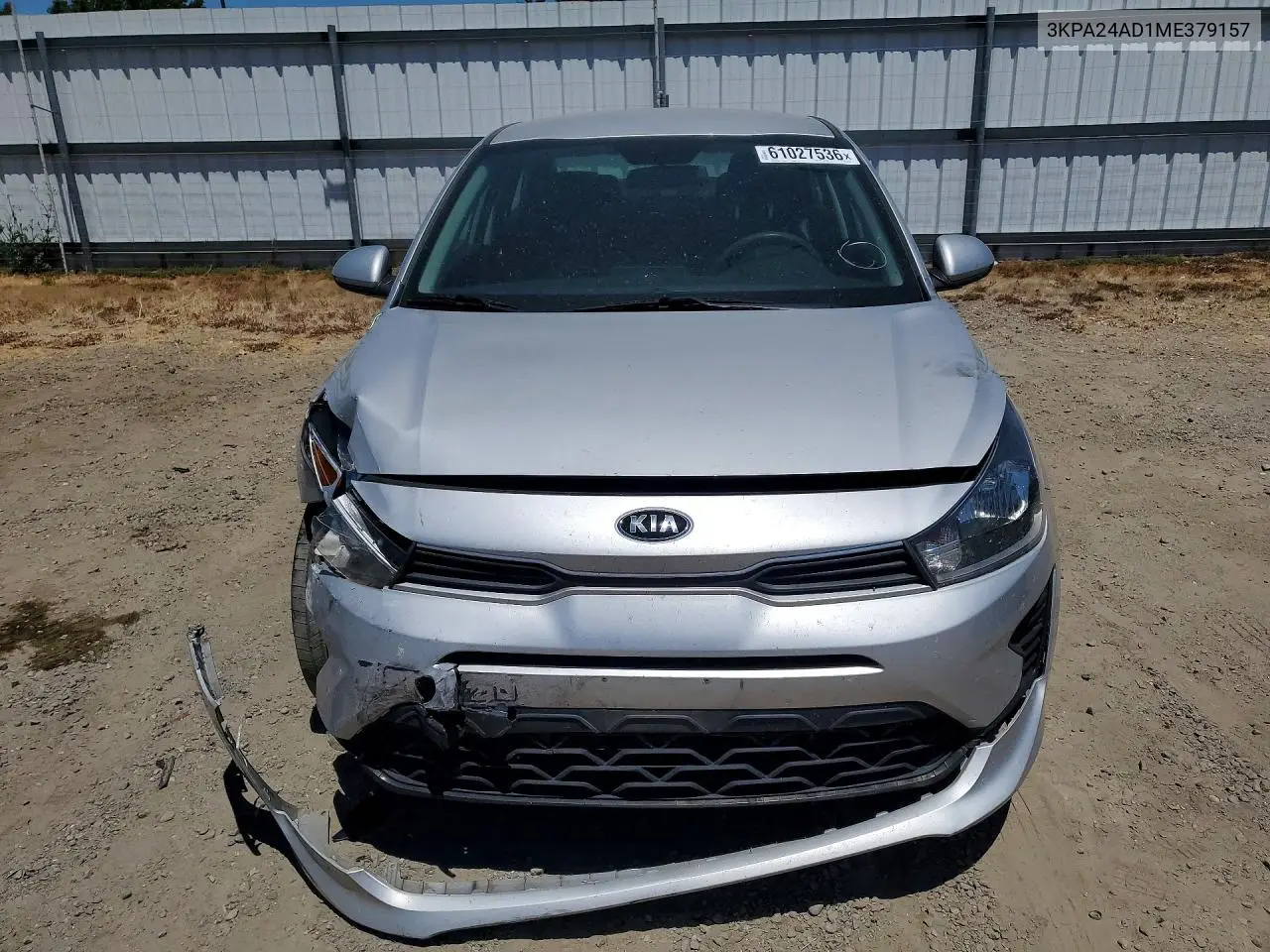 2021 Kia Rio Lx VIN: 3KPA24AD1ME379157 Lot: 61027536