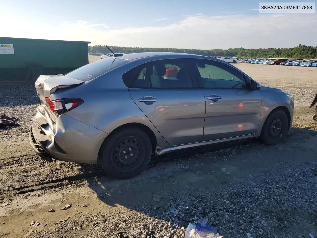 2021 Kia Rio S VIN: 3KPA24AD3ME417858 Lot: 61131646