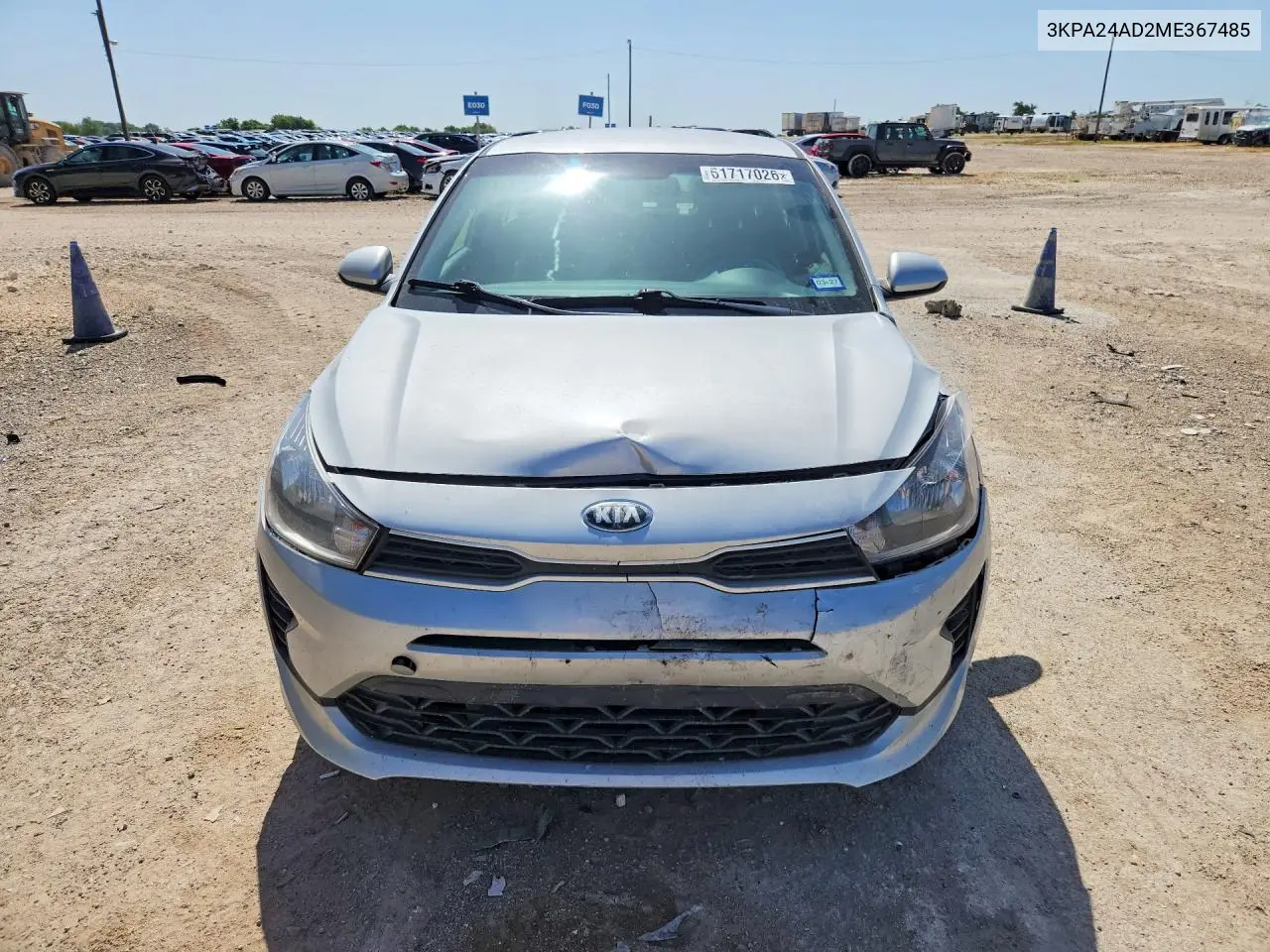2021 Kia Rio S VIN: 3KPA24AD2ME367485 Lot: 61717026