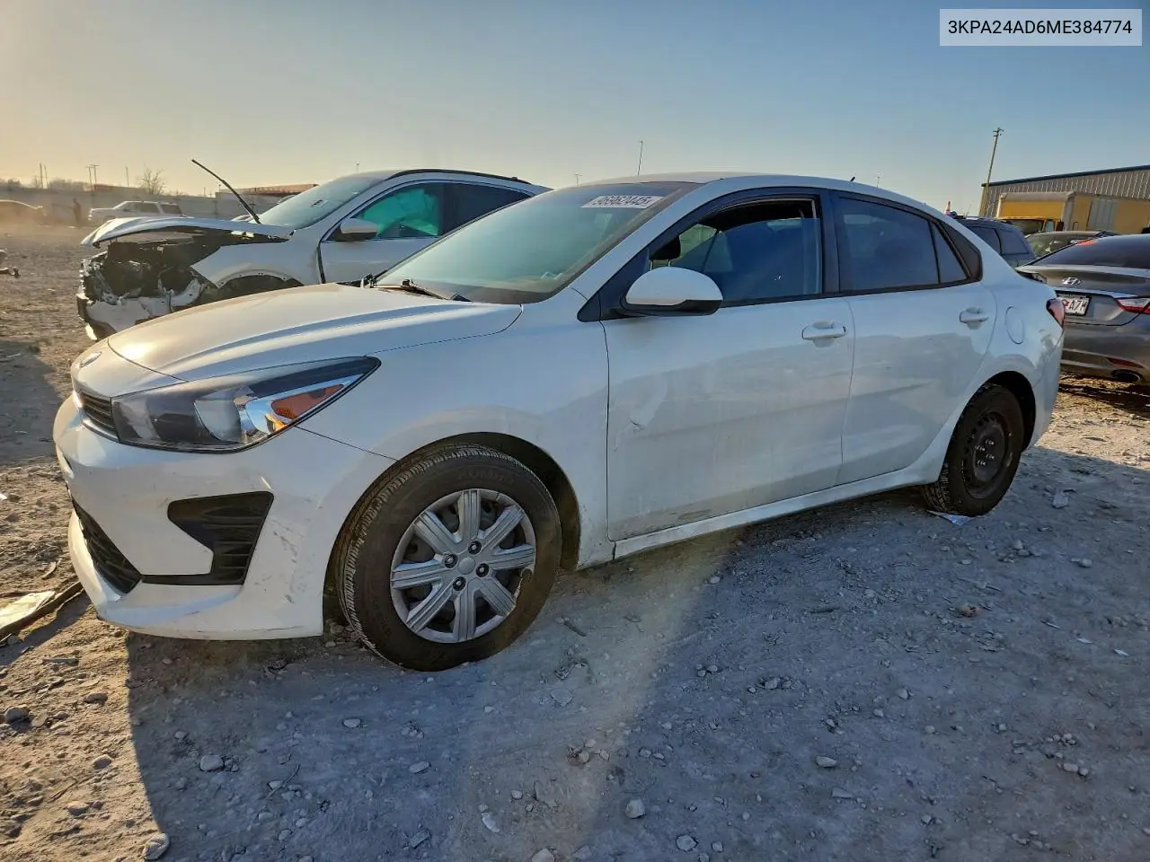 3KPA24AD6ME384774 2021 Kia Rio Lx