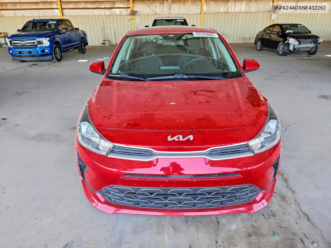 2022 Kia Rio S VIN: 3KPA24ADXNE432262 Lot: 59335086