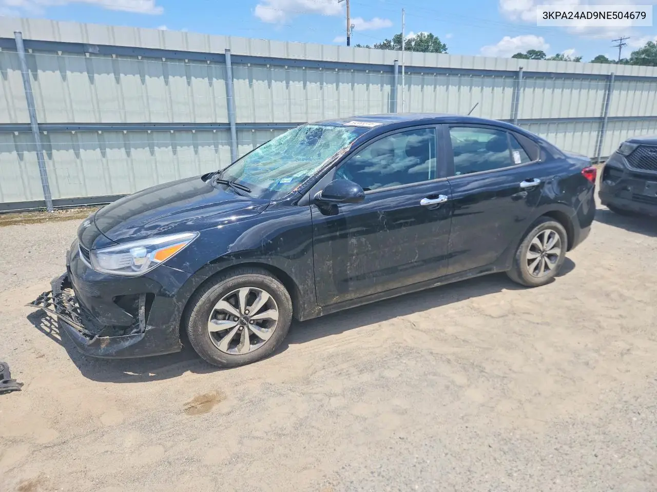 2022 Kia Rio S VIN: 3KPA24AD9NE504679 Lot: 59363316