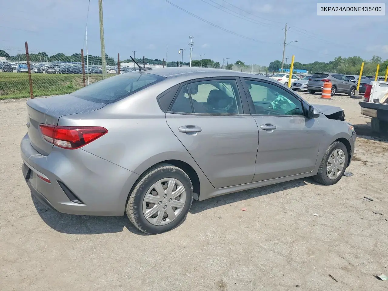 2022 Kia Rio S VIN: 3KPA24AD0NE435400 Lot: 59844516