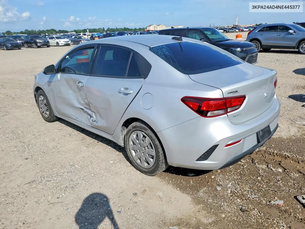 2022 Kia Rio Lx VIN: 3KPA24AD4NE445377 Lot: 60075416