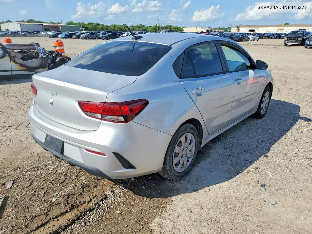 2022 Kia Rio Lx VIN: 3KPA24AD4NE445377 Lot: 60075416