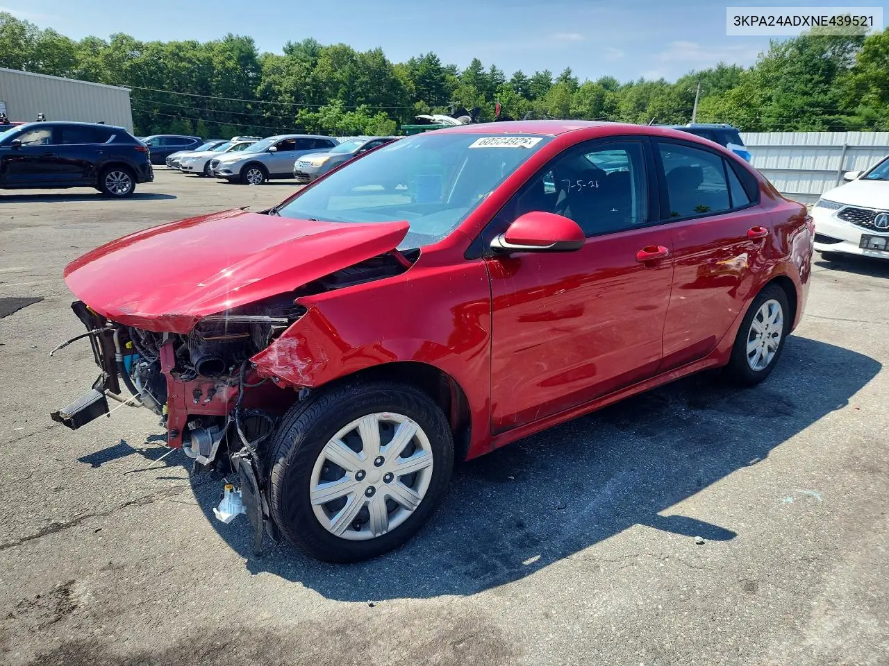2022 Kia Rio S VIN: 3KPA24ADXNE439521 Lot: 60584926