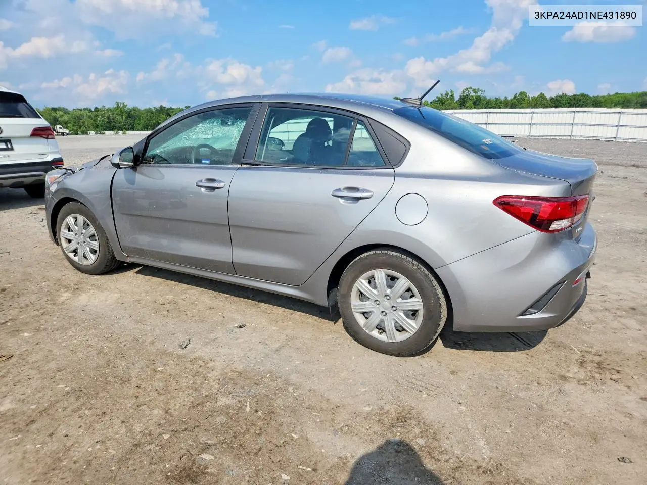 2022 Kia Rio S VIN: 3KPA24AD1NE431890 Lot: 60762346