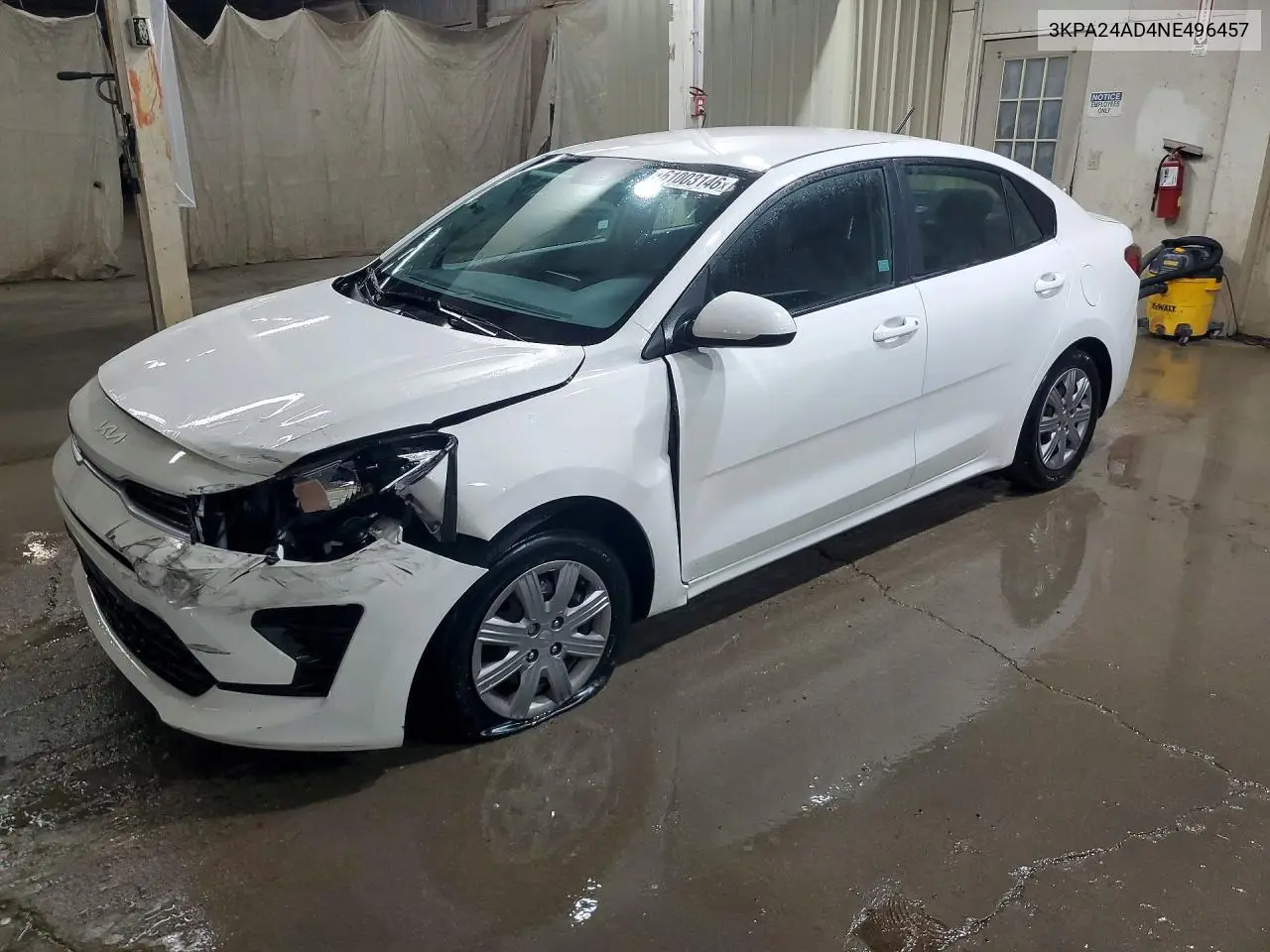 2022 Kia Rio S VIN: 3KPA24AD4NE496457 Lot: 61003146