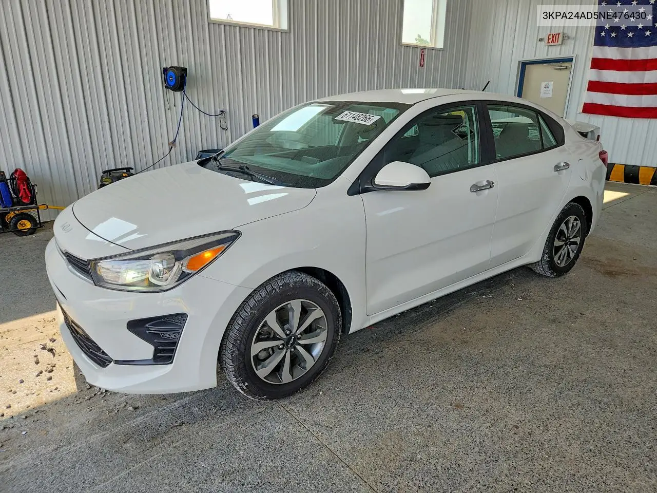 2022 Kia Rio S VIN: 3KPA24AD5NE476430 Lot: 61148266