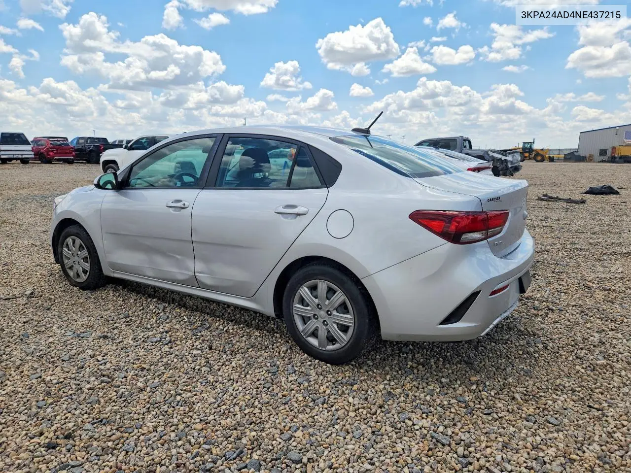 2022 Kia Rio S VIN: 3KPA24AD4NE437215 Lot: 61221986