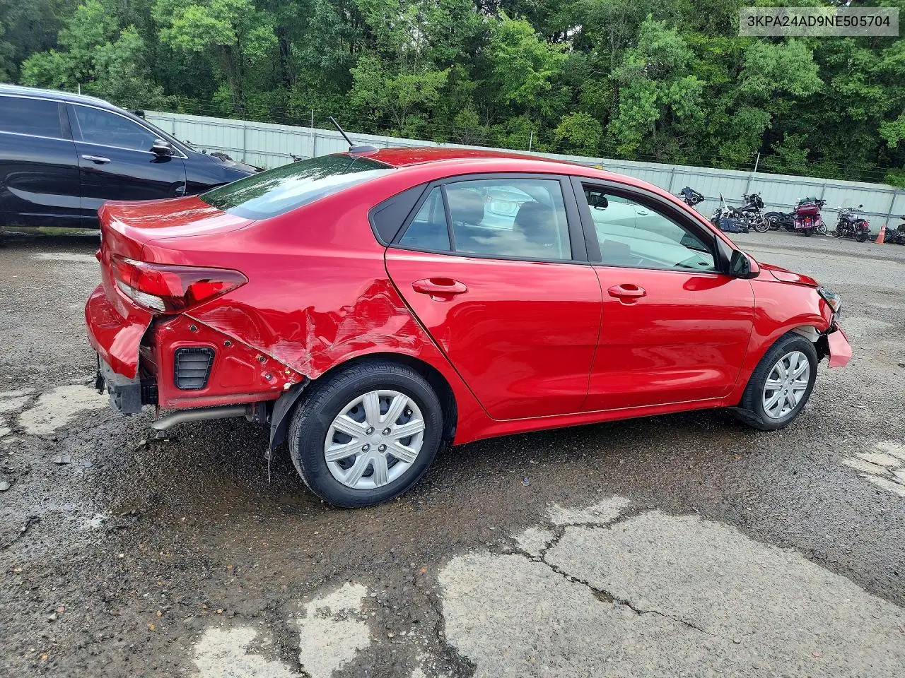 2022 Kia Rio S VIN: 3KPA24AD9NE505704 Lot: 61243006