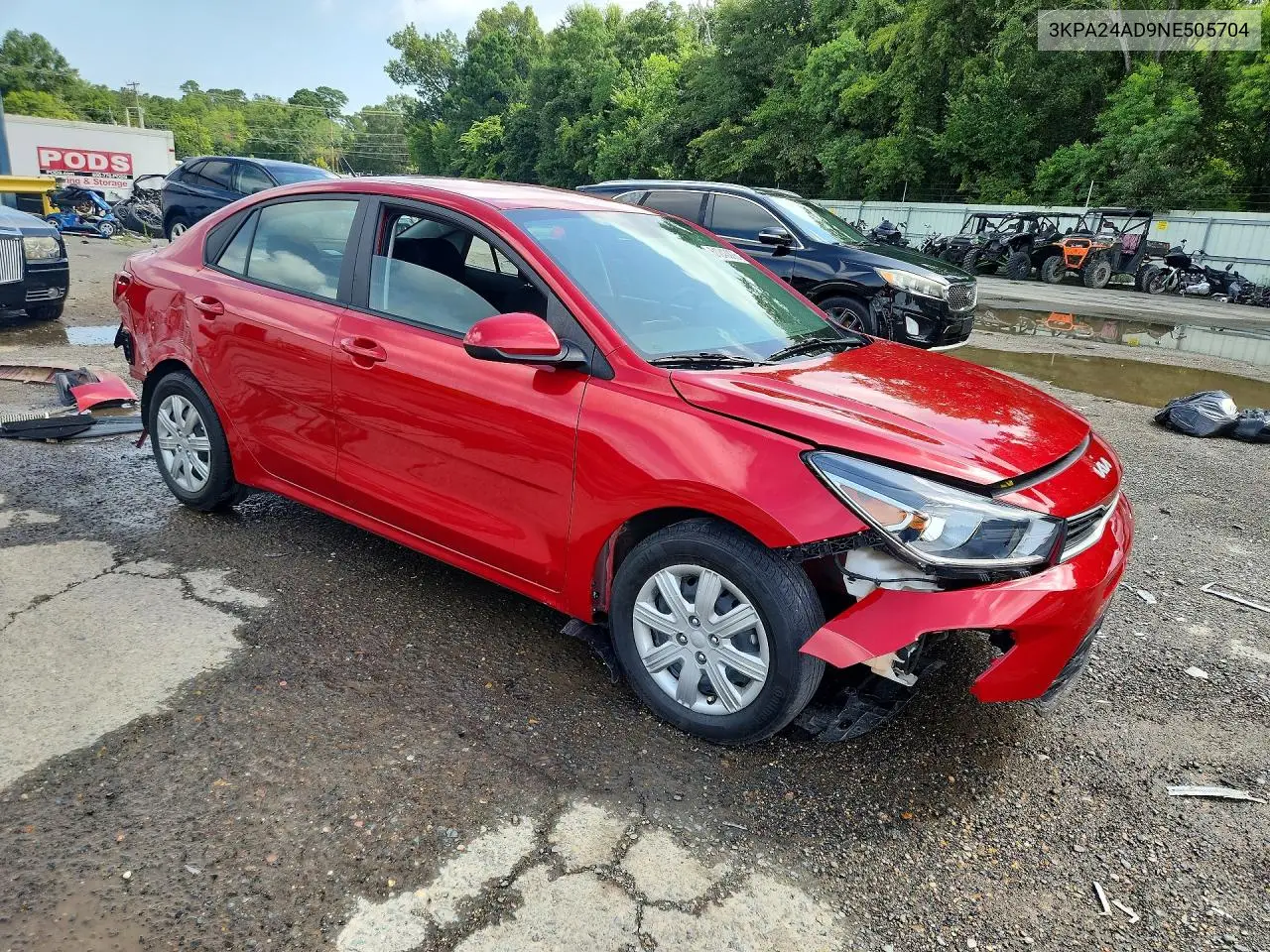 2022 Kia Rio S VIN: 3KPA24AD9NE505704 Lot: 61243006