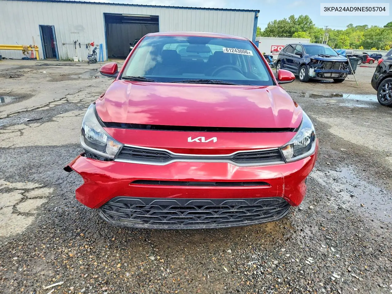 2022 Kia Rio S VIN: 3KPA24AD9NE505704 Lot: 61243006
