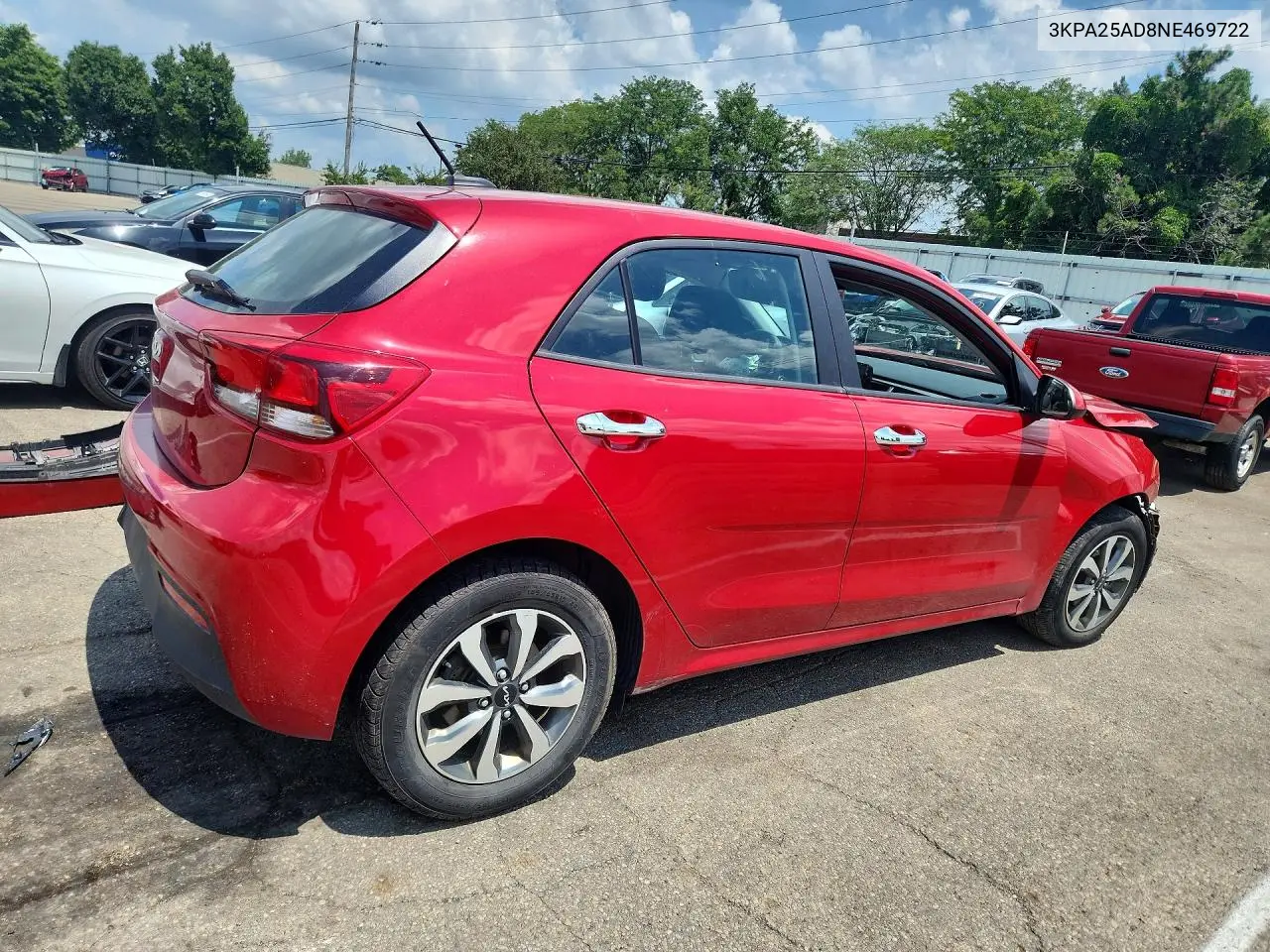 2022 Kia Rio S VIN: 3KPA25AD8NE469722 Lot: 61356386