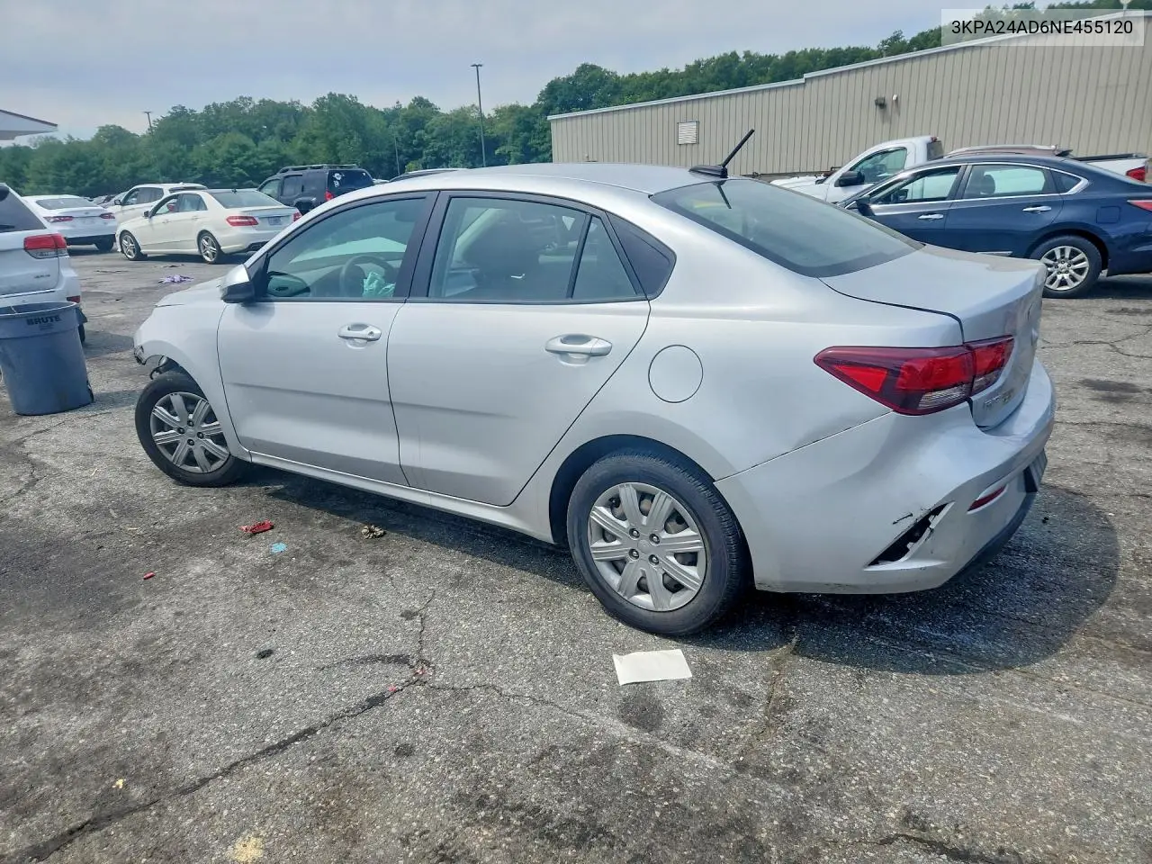 2022 Kia Rio Lx VIN: 3KPA24AD6NE455120 Lot: 61363446