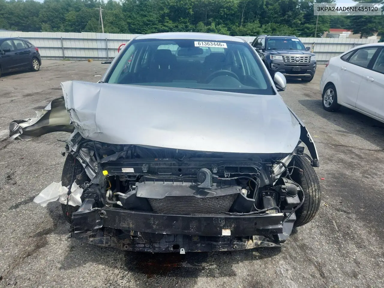 2022 Kia Rio Lx VIN: 3KPA24AD6NE455120 Lot: 61363446