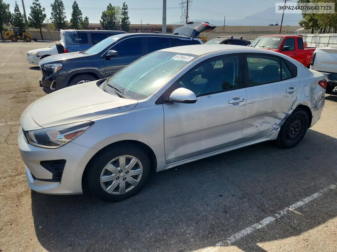 2022 Kia Rio S VIN: 3KPA24AD7NE437323 Lot: 61794606