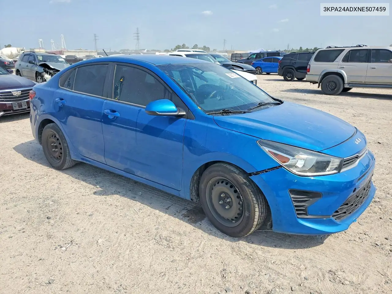 2022 Kia Rio S VIN: 3KPA24ADXNE507459 Lot: 62217696