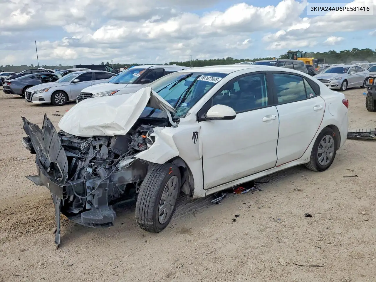 2023 Kia Rio Lx VIN: 3KPA24AD6PE581416 Lot: 56187906