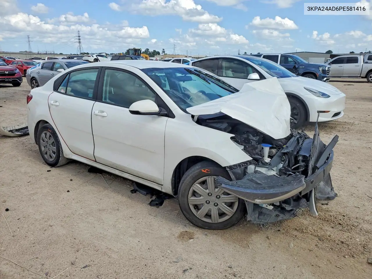 2023 Kia Rio Lx VIN: 3KPA24AD6PE581416 Lot: 56187906