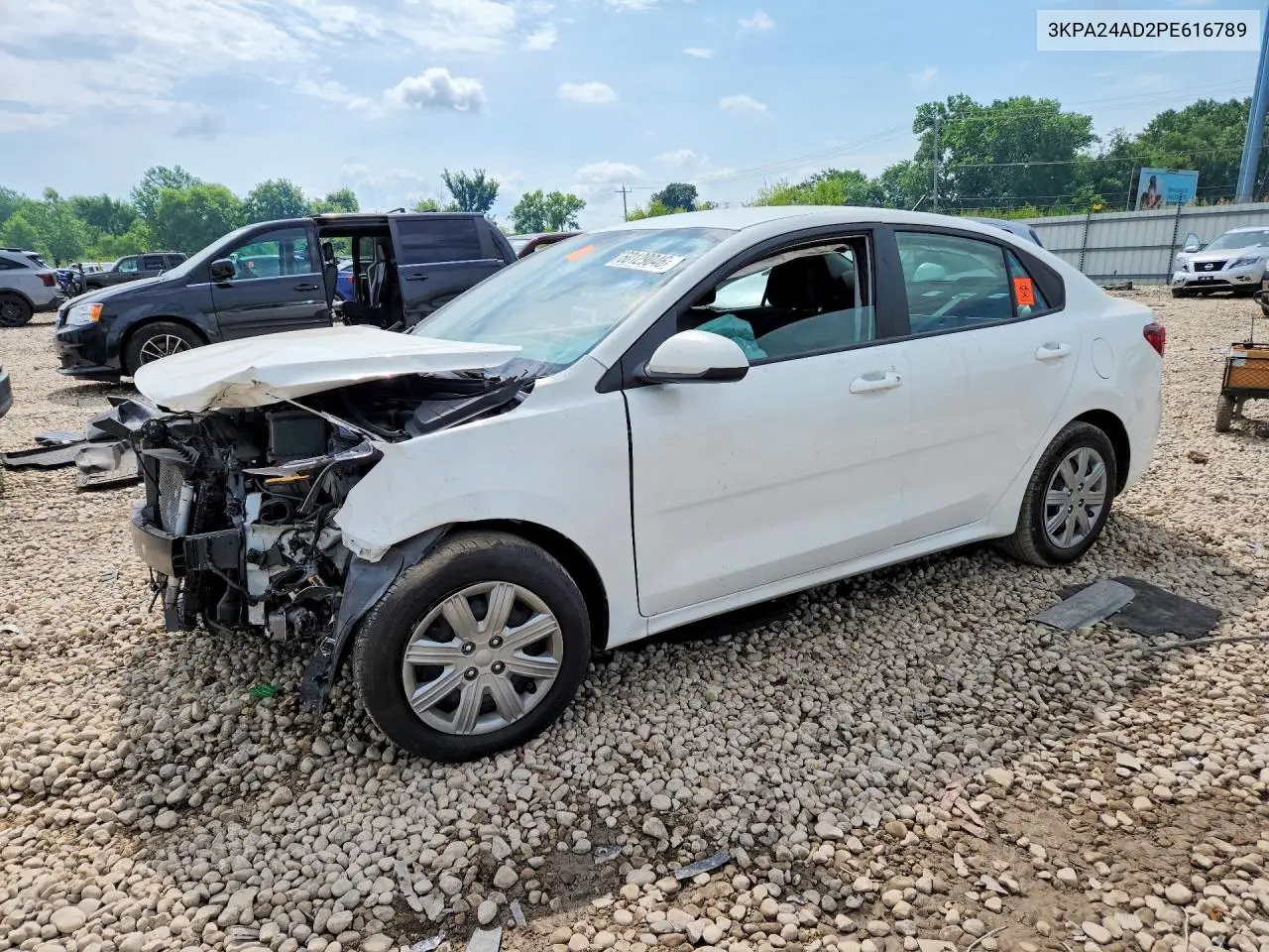 2023 Kia Rio S VIN: 3KPA24AD2PE616789 Lot: 60129046