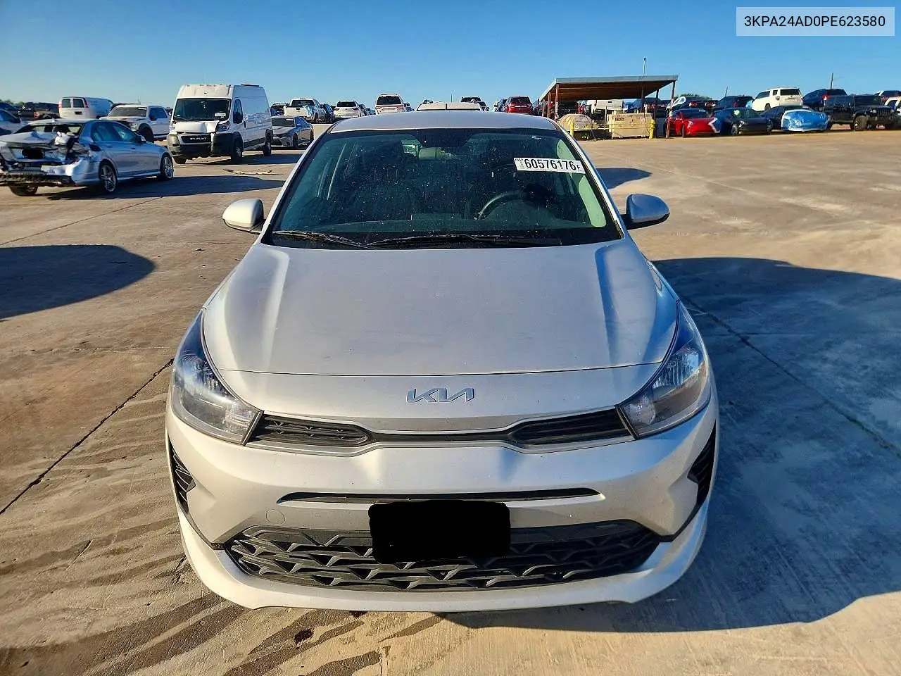 2023 Kia Rio Lx VIN: 3KPA24AD0PE623580 Lot: 60576176