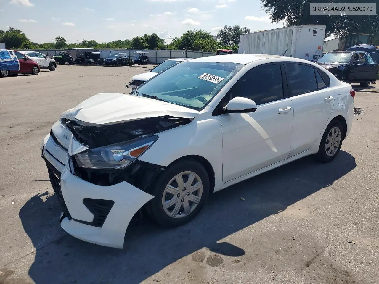 2023 Kia Rio Lx VIN: 3KPA24AD2PE520970 Lot: 61375916