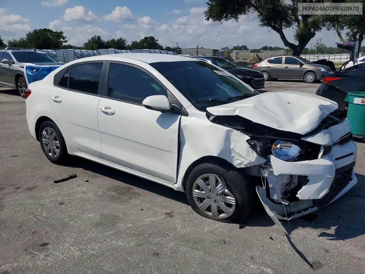 2023 Kia Rio Lx VIN: 3KPA24AD2PE520970 Lot: 61375916