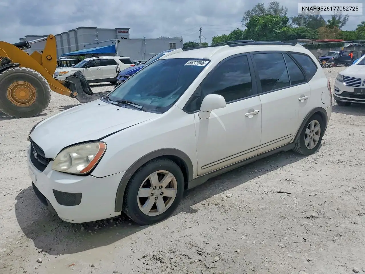 2007 Kia Rondo Lx VIN: KNAFG526177052725 Lot: 55270046