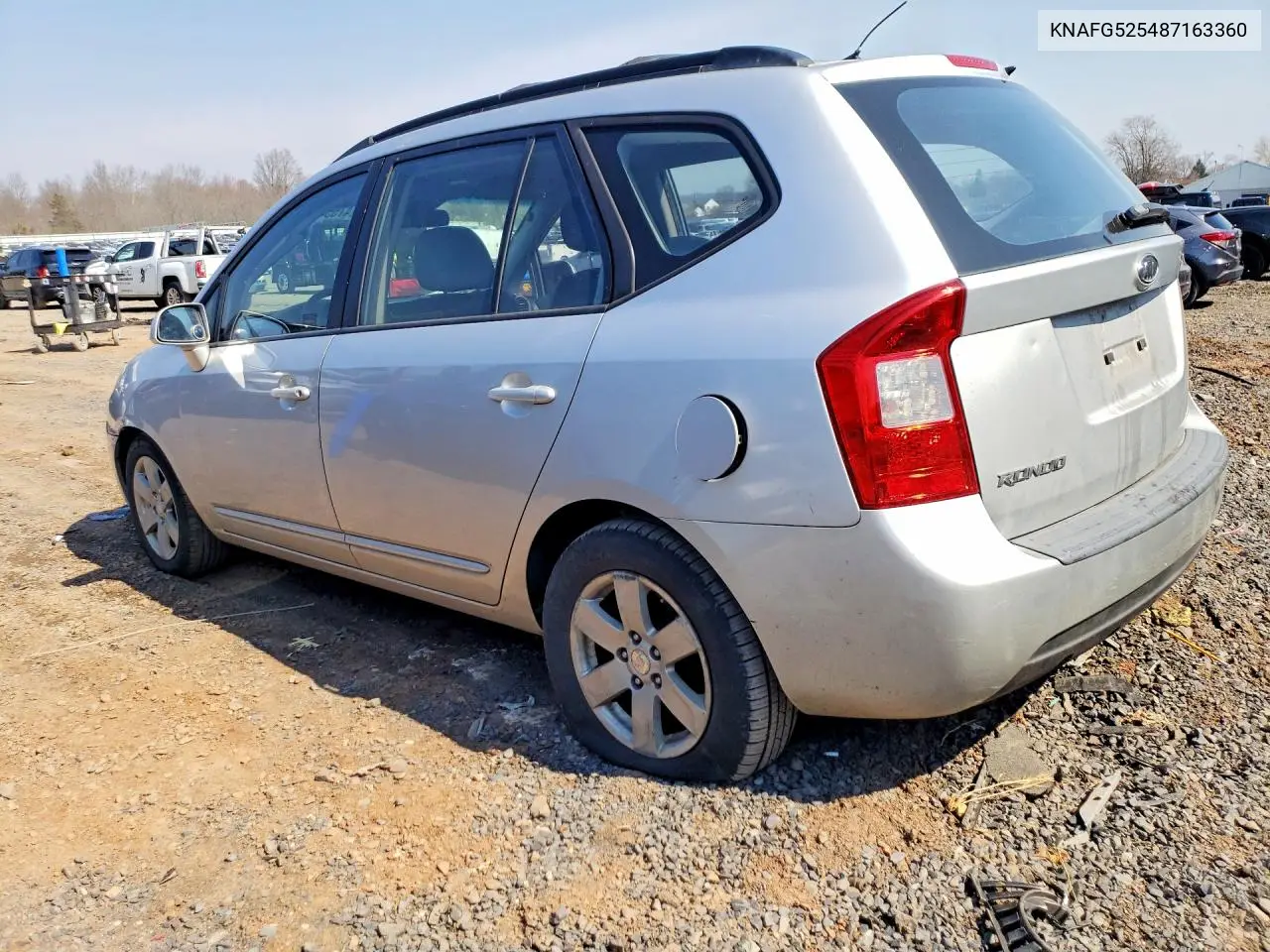 2008 Kia Rondo Lx VIN: KNAFG525487163360 Lot: 47554516
