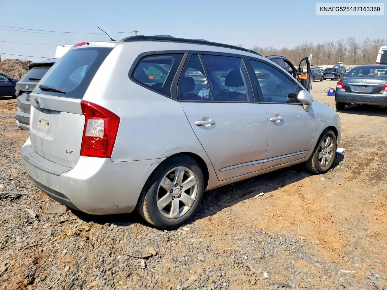 2008 Kia Rondo Lx VIN: KNAFG525487163360 Lot: 47554516