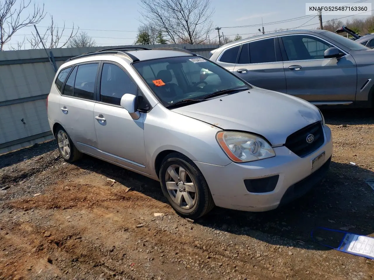 2008 Kia Rondo Lx VIN: KNAFG525487163360 Lot: 47554516