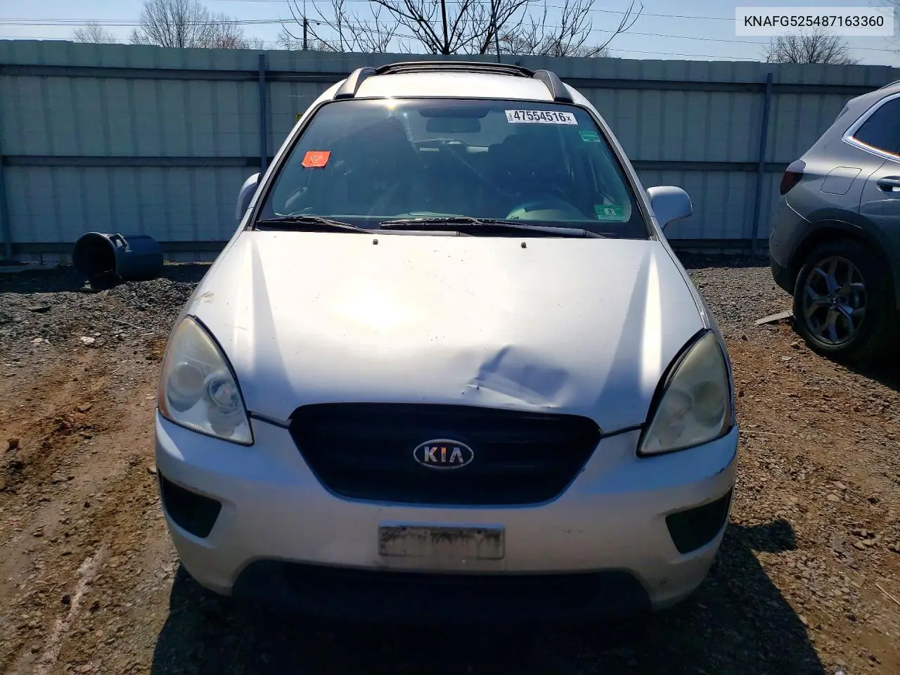 2008 Kia Rondo Lx VIN: KNAFG525487163360 Lot: 47554516