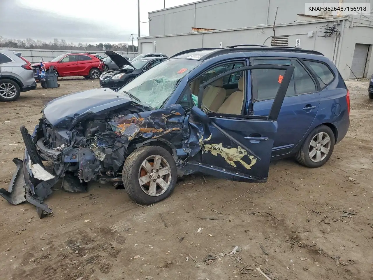 2008 Kia Rondo Lx VIN: KNAFG526487156918 Lot: 53789486