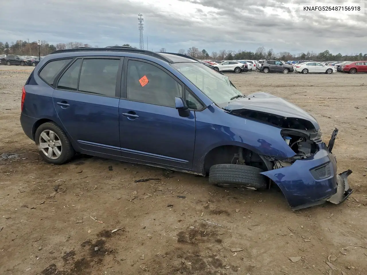 2008 Kia Rondo Lx VIN: KNAFG526487156918 Lot: 53789486