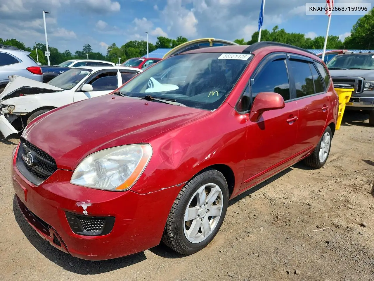 2008 Kia Rondo Lx VIN: KNAFG526687159996 Lot: 56521076