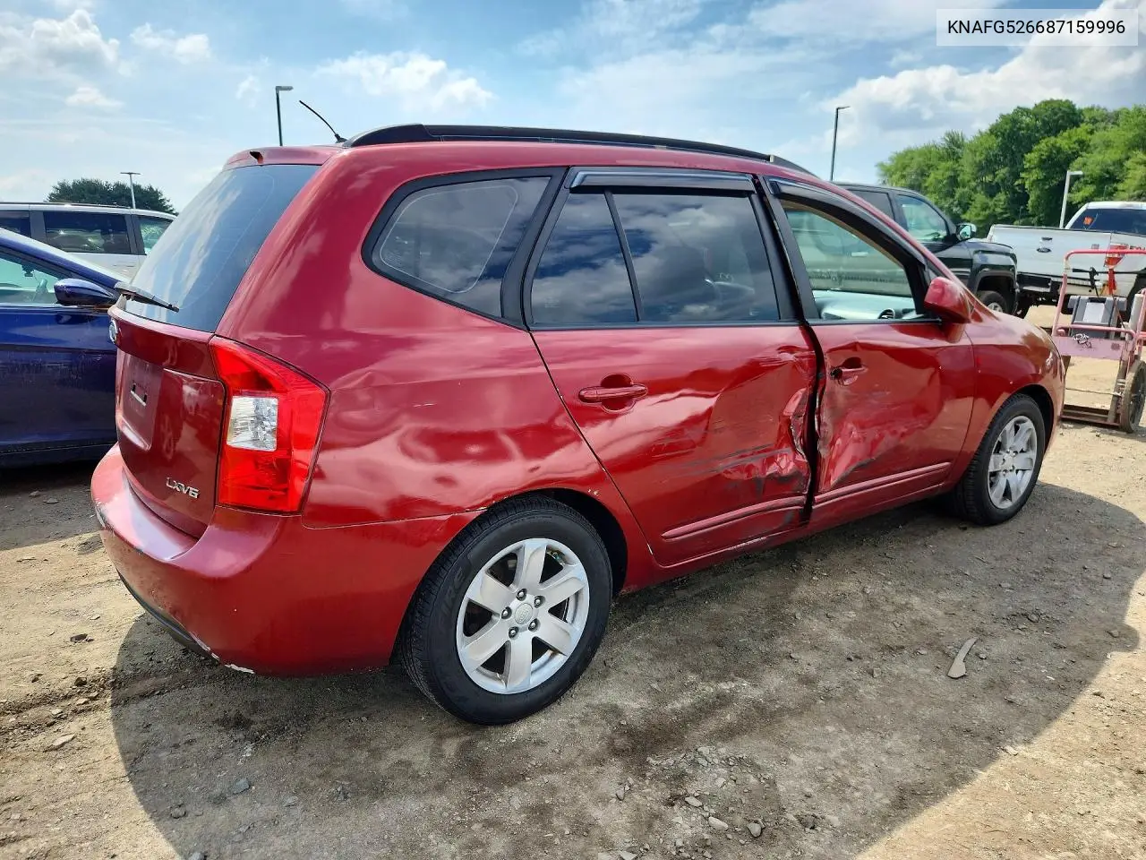 2008 Kia Rondo Lx VIN: KNAFG526687159996 Lot: 56521076