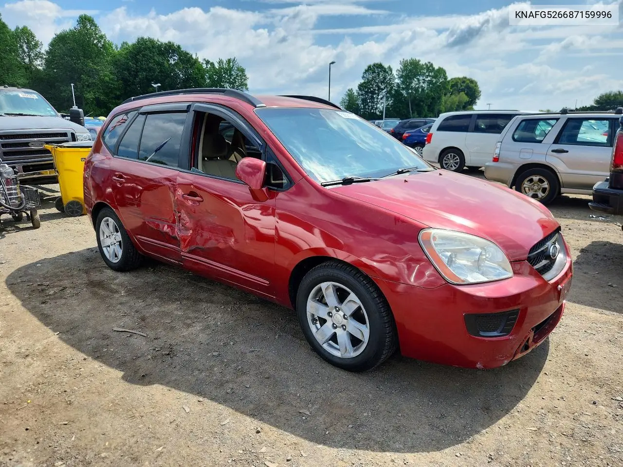 2008 Kia Rondo Lx VIN: KNAFG526687159996 Lot: 56521076
