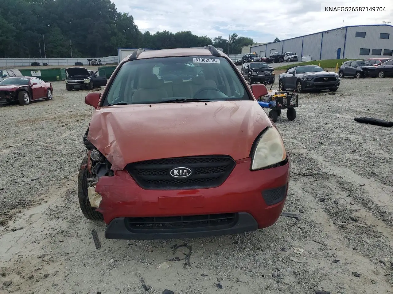 2008 Kia Rondo Lx VIN: KNAFG526587149704 Lot: 57382616
