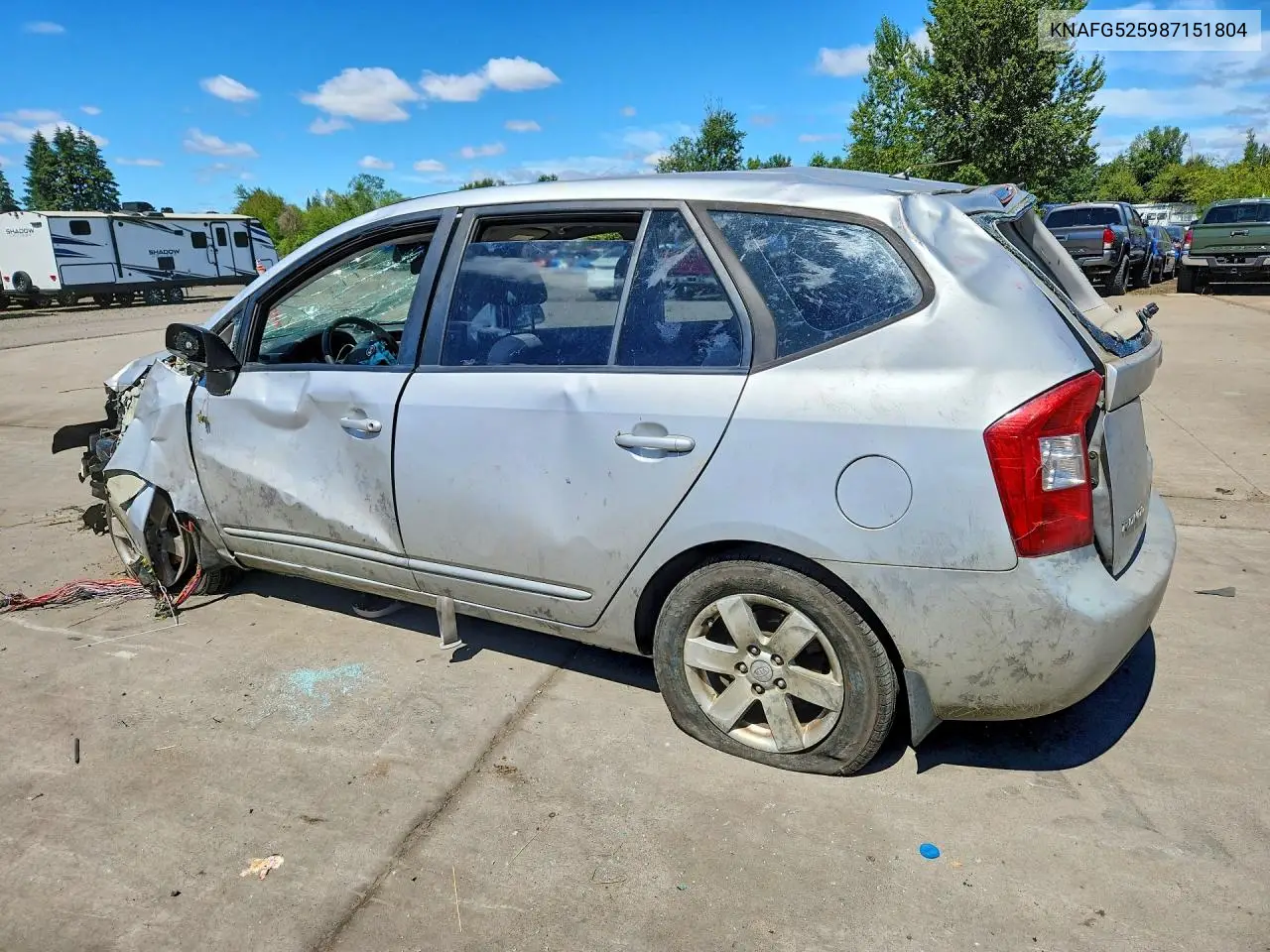 2008 Kia Rondo Lx VIN: KNAFG525987151804 Lot: 60421636