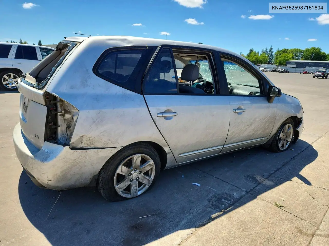 2008 Kia Rondo Lx VIN: KNAFG525987151804 Lot: 60421636