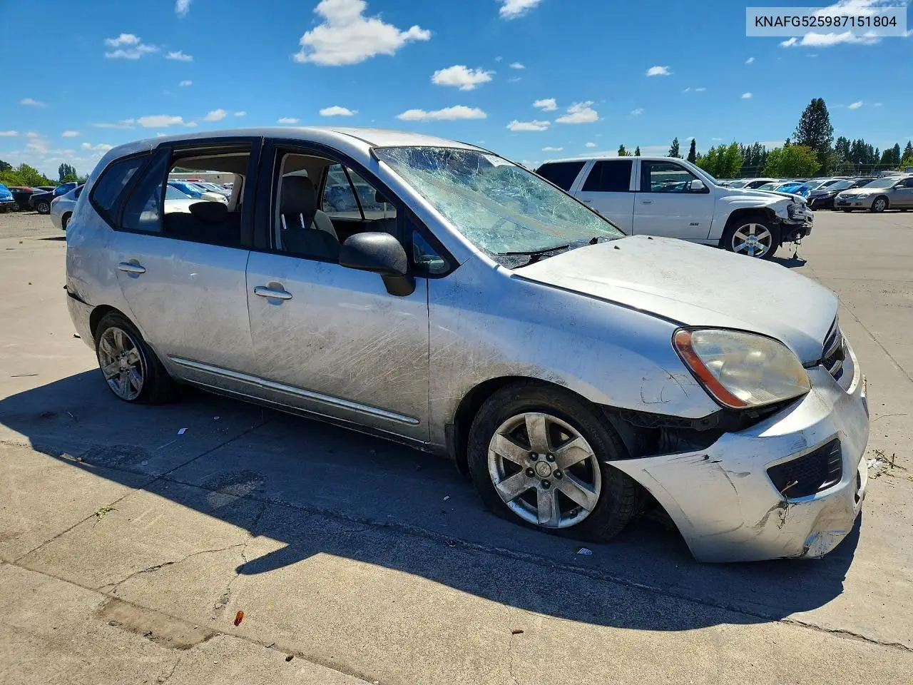 2008 Kia Rondo Lx VIN: KNAFG525987151804 Lot: 60421636